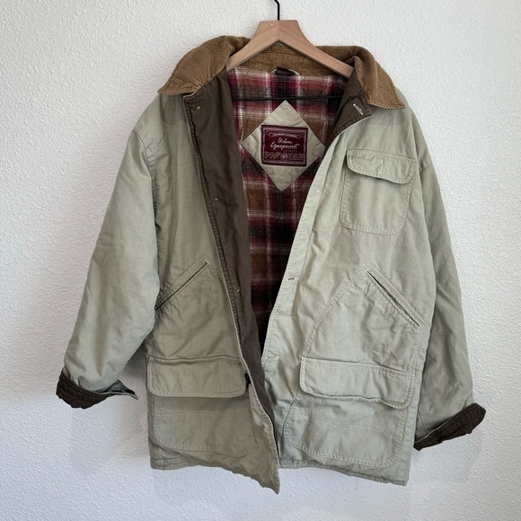 VTG Urban Equipment Mens Medium Field Barn Jacket Corduroy Collar Buttoned 90's - Picture 13 of 15